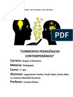 Corrientes Pedagógicas Contemporáneas