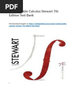 Multivariable Calculus Stewart 7th Edition Test Bank