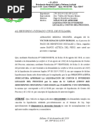 Se Apruebe Liquidación de Costos e Intereses Legales Del Proceso