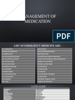 Management of Medication