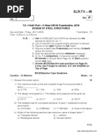 Btech Civil 5 Sem Design of Steel Structures Set P 2018