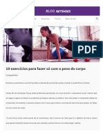 10 Exercícios para Fazer Só Com o Peso Do Corpo