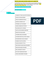Decalaration 4 Names of Candidates 106 - Exam Centres Names Not Submitted