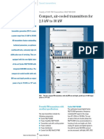 Compact, Air-Cooled Transmitters For 2.5 KW To 30 KW: Family of VHF FM Transmitters R&S ® NR8200