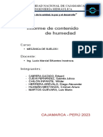 Informe de Contenido de Humedad