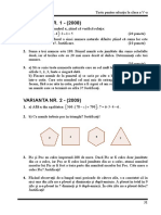 Selectie Teste Matematica