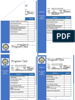 Progress Card HUMSS