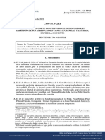 SENTENCIA No. 8-22-EP 22 Tribunal CA y La Ejecución de Una Sentencia Económica