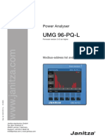 Modbus Address List Janitza-Mal-Umg96pq-En