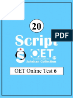 Oet Online Test 6 Jahshan Collection Oet Listening Task Script