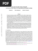 A Farewell To The Bias-Variance Tradeoff? An Overview of The Theory of Overparameterized Machine Learning