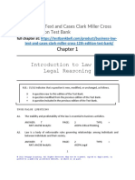 Business Law Text and Cases Clark Miller Cross 12th Edition Test Bank