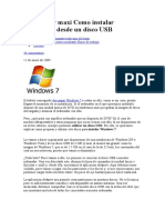 Como Instalar Windows 7 Desde Un Disco USB