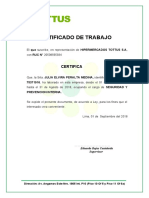 Certificados Tottus