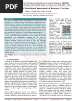 Development and Nutritional Assessment of Beetroot Crackers