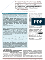 A Study To Evaluate The Effectiveness of Video Assisted Teaching On Knowledge of Newborn Resuscitation Among Nursing Students in Selected Nursing Institutions of Dist Patiala, Punjab