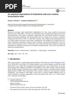 An Empirical Examination of Institutions and Cross Country Incarceration Rates