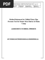 MS For Chilled Water Pipe Pressure Test