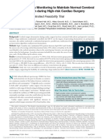 Cerebral Oximetry Monitoring To Maintain Normal Cerebral Explain