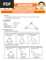 Ejercicios de Triangulos para Quinto de Primaria