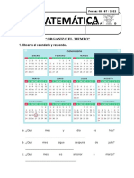 Matemática Organizo El Tiempo - Lunes 18