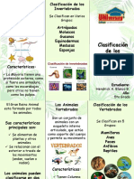 Triptico Clasificacion de Los Animales