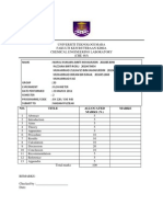 NO. Title Allocated MARKS (%) Marks