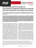 Benchmarking Spatial and Single-Cell Transcriptomics Integration Methods For Transcript Distribution Prediction and Cell Type Deconvolution