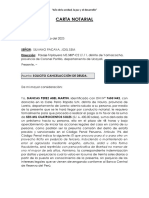 Carta Notarial Exigiendo Pago de Deuda