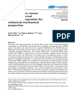 Natural Fibers Woven Fabric Reinforced Hydrogel Composites For Enhanced Mechanical Properties