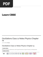 Oscillations Class 11 Notes Physics Chapter 14 - Learn CBSE