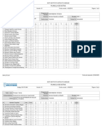 Planilla de Notas: Programa de Estudio: Sede - Turno