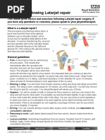 Exercises Following Latarjet Repair Jan22