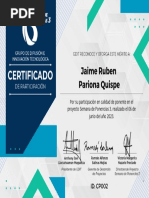 Certificado SDP3 - Jaime Pariona