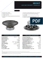 Beyma Speakers Data Sheet Low Mid Frequency 6B30P