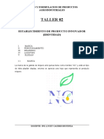 Taller 02: Establecimiento de Producto Innovador (Identidad)