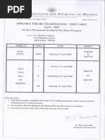 DCH Time Table