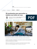 30 Movimentos de Treino em Casa - Conjunto de 20 Minutos, Todos Os Níveis, Sem Equipamento