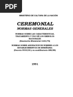 Ceremonial y Protocolo Símbolos Nacionales y Autoridades