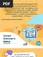 Correct Grammar in Making Definitions With Activity