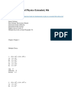 Test Bank For Fundamentals of Physics Extended 9th Edition Halliday