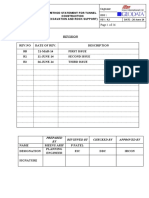 Method Statement For Tunnel Excavation