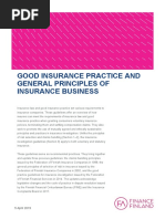 Good Insurance Practice and General Principles of Insurance Business