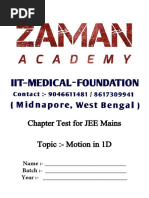 3-Chapter Test (Motion in One Dimension)