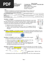 Principles of Physics 2 - 1st Semester - 2022-2023 (Incl Answers)