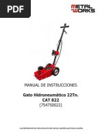 Manual de Instrucciones: Gato Hidroneumático 22Tn. CAT 822