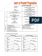 Simple Present Present Progressive Overview and Ex Grammar Drills Grammar Guides - 97405