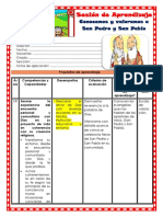 1° Sesión Día 2 Rel Conocemos y Valoramos A San Pedro y San Pablo Unidad 5 Semana 1