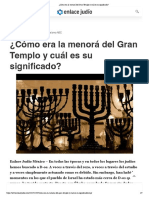 ¿Cómo Era La Menorá Del Gran Templo y Cuál Es Su Significado