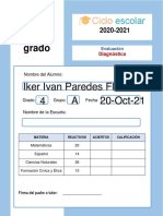 Examen Diagnostico Cuarto Grado 2020-2021